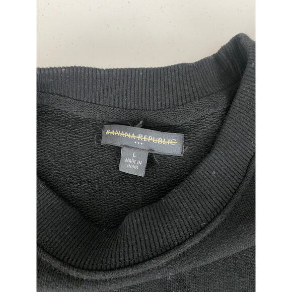 Men Banana Republic embossed spell-out graphic crewneck pullover sweatshirt L - Picture 4 of 4